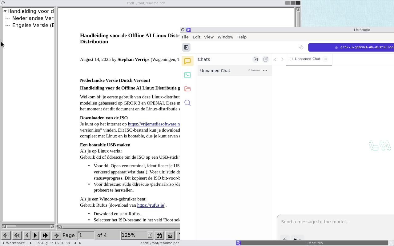 Voorbeeld van Desktop na booten :